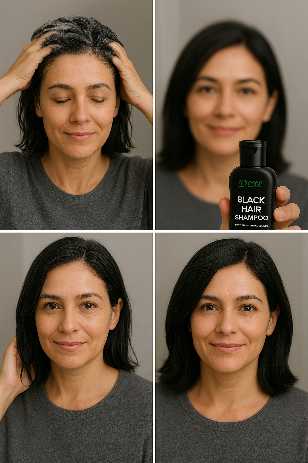 Dexe Black Hair Shampoo negro